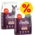 2 sacos de Smilla Special Needs Sterilised Poultry para gatos, 10 kg cada uno. Texto visible: balanced fat & energy content, omega fatty acids, contains taurine, yucca schidigera. Símbolo de porcentaje.
