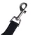 Mousqueton en métal avec sangle en tissu noir, adapté pour fixation sur laisses ou accessoires.