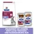 Hill's Prescription Diet Digestive Care i/d low fat сухой и влажный корм для собак. Видны упаковка и две консервные банки с изображением собаки. Текст на немецком языке внизу.