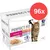 Perfect Fit adult 1+ karma dla kota, zestaw 96x85 g, widoczne smaki: kurczak z groszkiem, wołowina z marchewką, łosoś z marchewką, ryba z groszkiem. Zdjęcie kota na opakowaniu. Perfect Fit adult 1+ karma dla kota, zestaw 96x85 g, widoczne smaki: kurczak z groszkiem, wołowina z marchewką, łosoś z marchewką, ryba z groszkiem. Zdjęcie kota na opakowaniu.