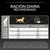 Tabla de alimentación para perros: Ración diaria recomendada en gramos según el peso (10–70 kg) y la duración de la actividad (<1 h o 1–3 h de ejercicio). Tabla de alimentación para perros: Ración diaria recomendada en gramos según el peso (10–70 kg) y la duración de la actividad (<1 h o 1–3 h de ejercicio).