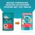 Nieuwe verpakking Purina ONE Sterilcat 85 g kattenvoer, zelfde voeding. Links oude verpakking, rechts nieuwe verpakking met zalm en wortelen, beide met kat en productnaam zichtbaar.