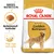 Royal Canin Adult Golden Retriever torrfoder, text: Skräddarsytt torrfoder, Frisk hud och päls, bild på foderbit och hund. Breed Nutrition synligt.