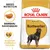 Royal Canin Adult Rottweiler -kuivaruokapakkaus, tekstit: Räätälöity kuivanappula, Sydämen moitteeton toiminta, kuva nappulasta ja rottweilerista.