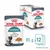 Royal Canin Hairball, 85 g x 12 annospussia. Teksti: Reduces hairball formation in 14 days*. Kuvassa kissa ja annosruoka. *ROYAL CANIN sisäinen tutkimus.