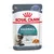 Royal Canin CARE Hairball kattefoder 85 g. Tekst: Helps reduce hairball formation, proven results, reduces hairball formation in 14 days. Billede af kat og foder på tallerken.