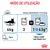 Modo de utilização: para um gato de 4 kg, dar 3 saquetas ou 1 saqueta mais 43 g de ração seca Royal Canin Light Weight Care por dia. Energia metabolizável: 713 kcal/kg. Água disponível.