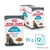 ROYAL CANIN URINARY cat food, 85g pouch, box of 12. Text: Supports a healthy urinary tract in 10 days*. Image shows cat and food pieces. *ROYAL CANIN internal study.