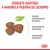 Croquete adaptado à mandíbula pequena do cachorro. Contém antioxidantes naturais, sem corantes artificiais, sem aromas artificiais. Três croquetes visíveis.