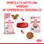 ROYAL CANIN KITTEN up to 12 months, pienso seco en bolsa y comida húmeda en sobre de 85 g para gatitos, cuenco rojo con alimento, texto: Ofrece a tu gatito una variedad de experiencias sensoriales.