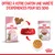 Royal Canin Kitten Sterilised 6–12 months : sachet de croquettes, sachet fraîcheur 85 g et gamelle rouge avec aliments pour chaton stérilisé visibles.