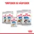 Royal Canin Light Weight Care tørfoder og vådfoder til hunde, varianter: X-Small, Mini, Maxi, Medium, All Sizes. Tekst øverst: TØRFODER OG VÅDFODER.