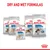 Dry and wet formulas available for light weight care, showing different product sizes and types with visible packaging.