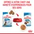 Royal Canin Puppy Maxi 2–15 mois : croquettes et sachet 140 g, gamelle rouge remplie, texte « Offrez à votre chiot une variété d’expériences pour ses sens » en haut de l’image.