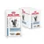 Royal Canin Veterinary Skin & Coat, sachet et boîte avec illustration de chat, mention Thin Slices in Gravy visible sur l’emballage.