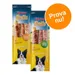 Rocco Rolls Big Rolls, XL chewing fun! med Chicken Breast Fillet och Duck Breast Fillet. Orange cirkel med texten Prova nu!