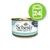 Schesir Kitten Care 3–12, thon avec aloe, boîte en gelée. Lot de 24 boîtes indiqué par un pictogramme vert avec le chiffre 24.