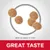 Five round kibbles shown with text stating kibble size approximately 9 by 9 millimetres and the phrase 'Great Taste' below.