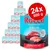 Set 24 conserve Rocco Junior, 800 g fiecare. Text vizibil: Poultry with beef, supports healthy growth, plus calcium. Imagine cu carne de vită și pasăre pe etichetă.