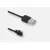 Černý USB nabíjecí kabel s magnetickým konektorem, viditelné dva konce zástrčky.