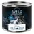 Wild Freedom Sterilised Cold River Chicken with Pollock, 100% grain-free recipe, puszka 200 g. Widoczny kot i wodospad na etykiecie.