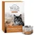 Boîte et conserve Wild Freedom Instinctive Open Bushlands, avec image de chat, mention 'with fresh muscle meat', '100% grain-free recipe', lot de 6 x 140 g visibles sur l'emballage.