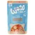 WOW Cat Premium Filets Lachs in Sauce, graanvrij kattenvoer. Made in Germany. 96% dierlijk eiwit. Afbeelding van zalmfilets in saus op de verpakking.