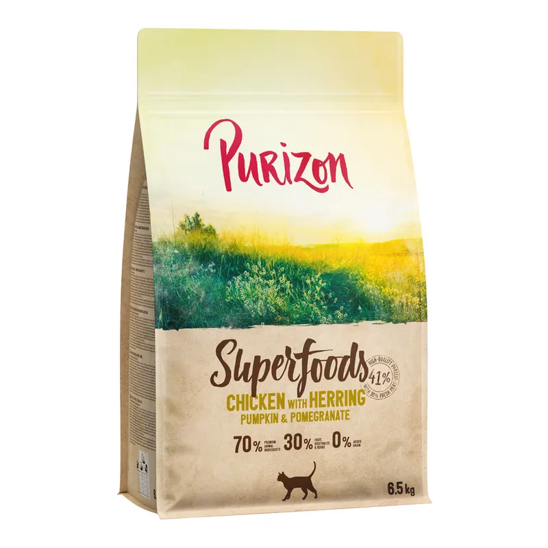 Purizon Cat Superfoods pollo - 2 x 6,5 kg - Pack ahorro