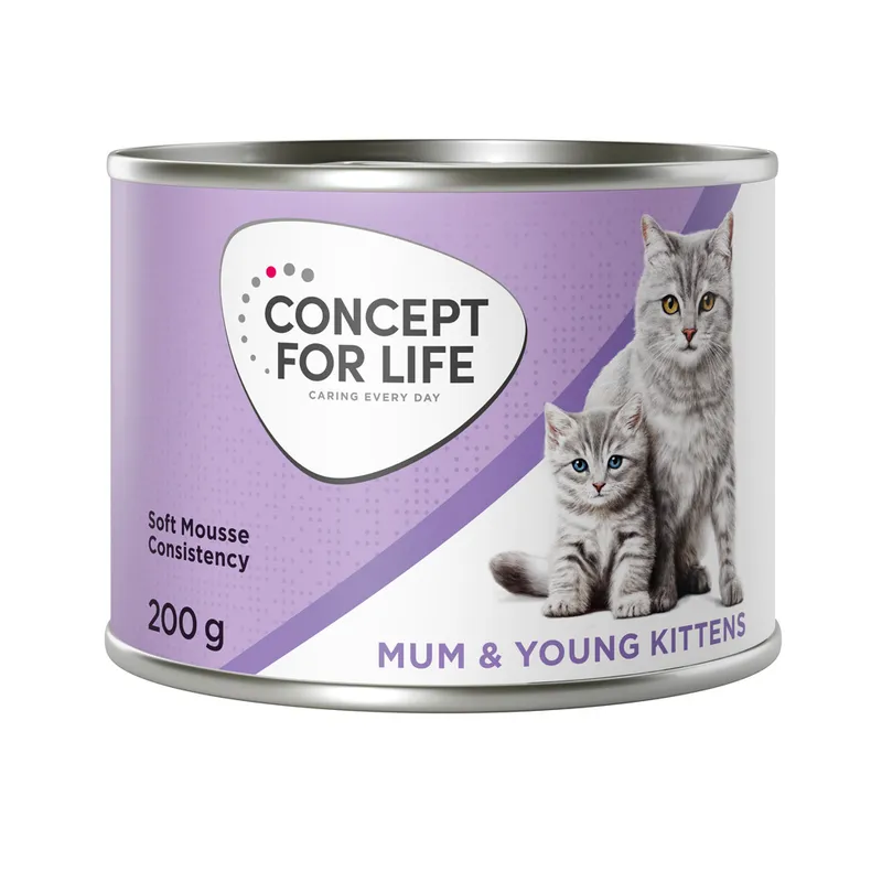Concept for Life Mousse Mum & Young Kittens Mousse - NUEVO: 24 x 200 g - Pack Ahorro