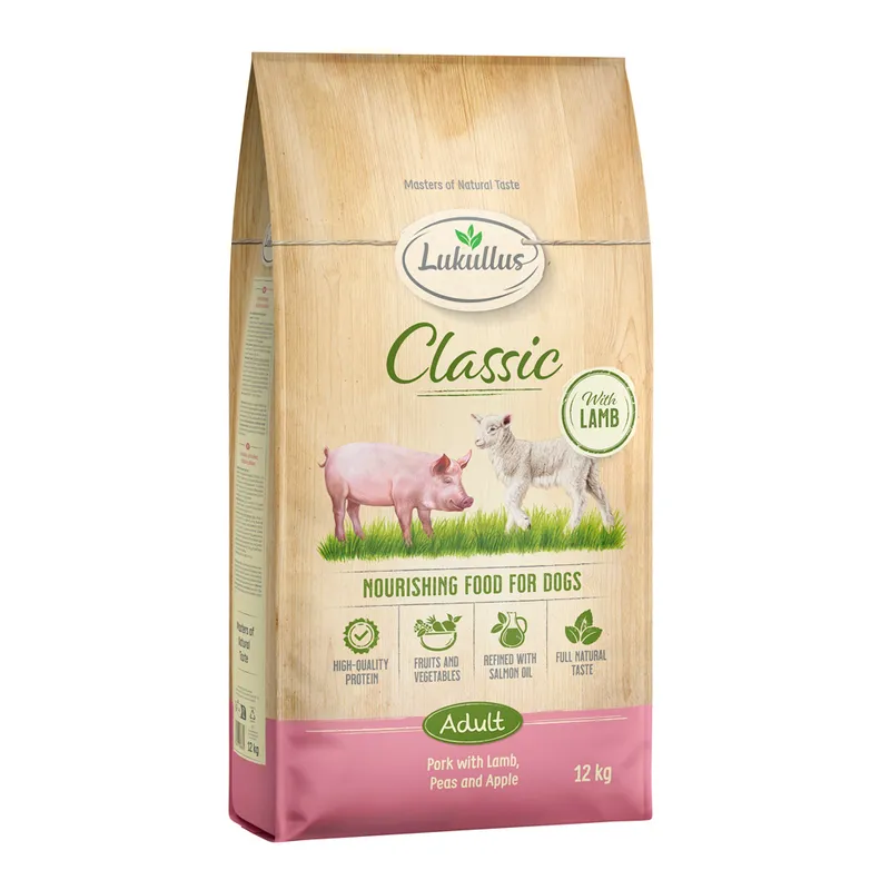 Lukullus pienso para perros - Pack Ahorro - Classic cerdo y cordero, sin cereales - Nueva receta (2 x 12 kg)
