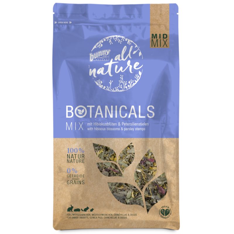 Bunny All Nature Botanicals Mid Mix Flores de hibisco e talos de salsa