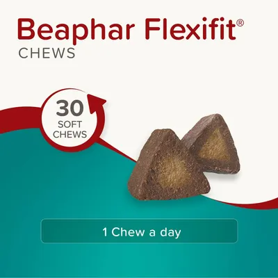 Beaphar Flexifit Chews, 30 soft chews per pack. Dosage: 1 chew a day.