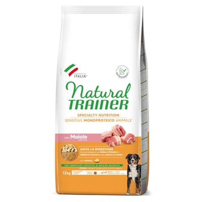 Trainer Natural Sensitive No Gluten Adult Medium/Maxi met Varkensvlees