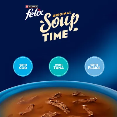 Felix Soup Time Original 6 x 48g - Fish Selection