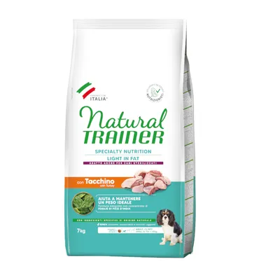 Natural Trainer koiranruoka kalkkunalla, 7 kg. Vähärasvainen, sopii steriloiduille koirille. Ainesosat: viikunanlehdet, ei väriaineita, säilöntäaineita tai lisättyä sokeria. Natural Trainer koiranruoka kalkkunalla, 7 kg. Vähärasvainen, sopii steriloiduille koirille. Ainesosat: viikunanlehdet, ei väriaineita, säilöntäaineita tai lisättyä sokeria.