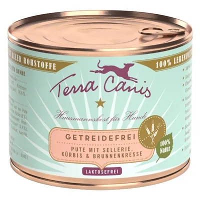 Terra Canis Hausmannskost per cani, senza cereali, tacchino con sedano, zucca e crescione, senza lattosio, 100% naturale.
