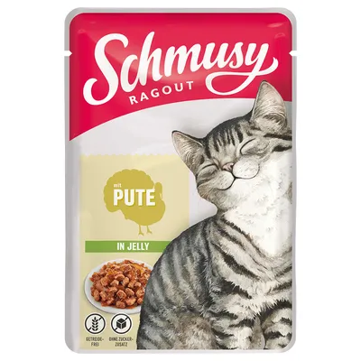 Schmusy Ragout mit Pute in Jelly. Getreidefrei, ohne Zuckerzusatz.