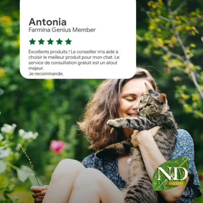 Avis d'Antonia, membre Farmina Genius : 5 étoiles. Excellents produits ! Le conseiller m’a aidée à choisir le meilleur produit pour mon chat. Je recommande. Avis d'Antonia, membre Farmina Genius : 5 étoiles. Excellents produits ! Le conseiller m’a aidée à choisir le meilleur produit pour mon chat. Je recommande.