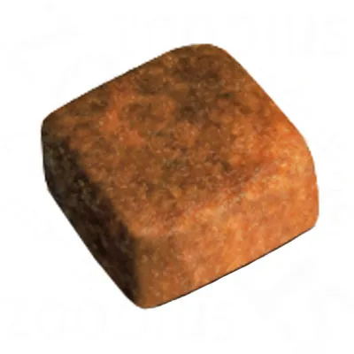 Croquette carrée de couleur brune, sans marque ni texte visible, présentée en gros plan sur fond blanc.
