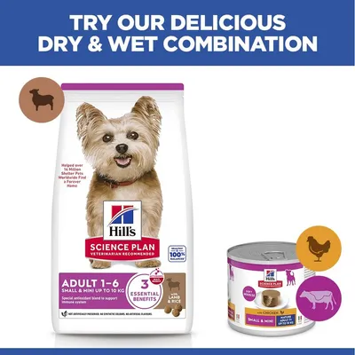 Hill's Science Plan Adult 1-6 Small & Mini bárány & rizs