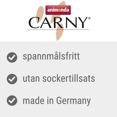 animonda CARNY. spannmålsfritt, utan sockertillsats, made in Germany
