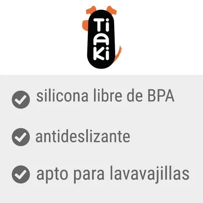 Tiaki. Silicona libre de BPA, antideslizante, apto para lavavajillas.