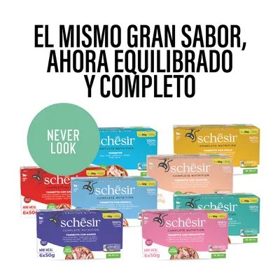 Schesir Complete Nutrition Filete en caldo 6 x 50 g para gatos