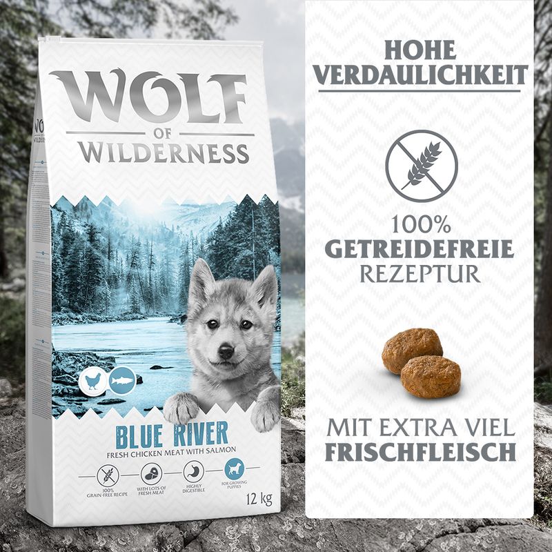 Wolf of Wilderness Junior "Blue River" Lachs - getreidefrei