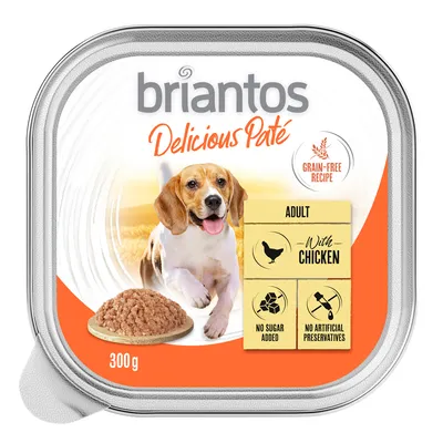 briantos Delicious Paté, Grain-Free Recipe, 300 g, Adult, With Chicken, No sugar added, No artificial preservatives