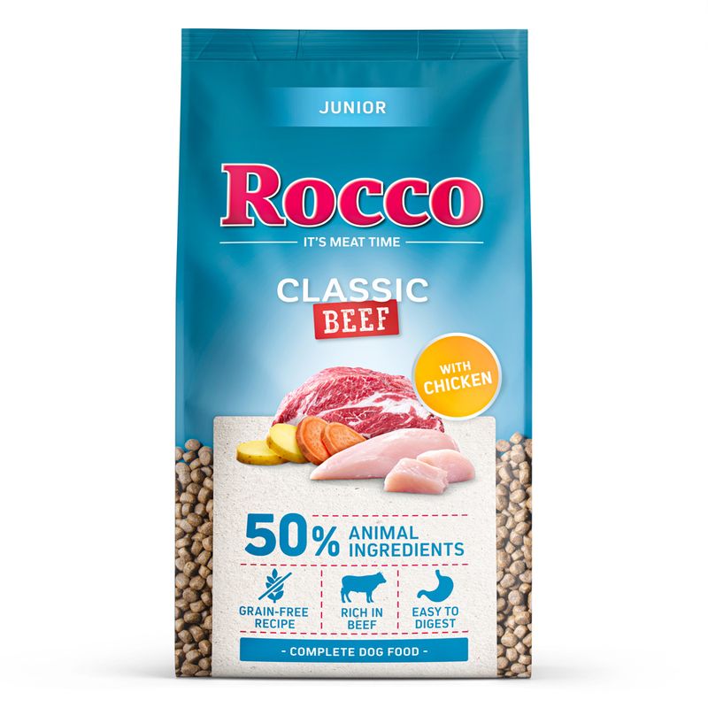 Rocco Rocco Beef Chicken Puppy Dry Dog Food pet food packaging