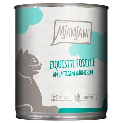Mjamjam Exquisite Forelle an saftigem Hühnchen, getreidefrei, viel Fisch