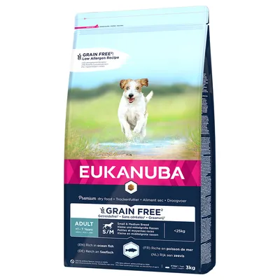 Eukanuba Grain Free Adult Small/Medium Breed, ryby oceaniczne