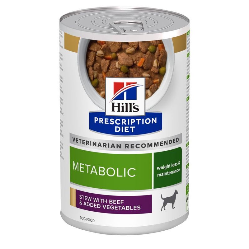 Croquettes Hill's Prescription Diet Metabolic 6 ou 6,5 kg pour chien + boîtes 3 x 354 g offertes !