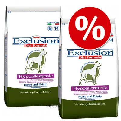 Ekonomipack: 2 x 7,5 / 12,5 kg Exclusion Diet Hypoallergen torrfoder